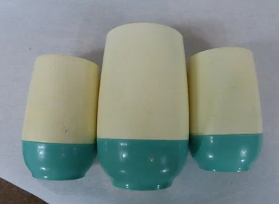 $9.99 • Buy 3 Vintage MCM Vacron Bopp Decker Blue And White Plastic Cups As Is