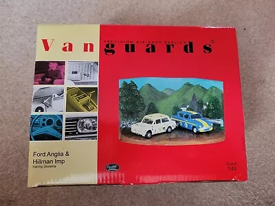 Vanguards RD3002 Ford Anglia & Hillman Imp Racing Diorama 1:43 Die Cast Model • £50