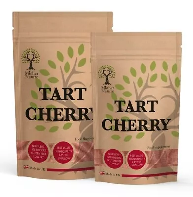 TART CHERRY 600mg Capsules High Strength Natural Montmorency Cherry Supplement • £6.89