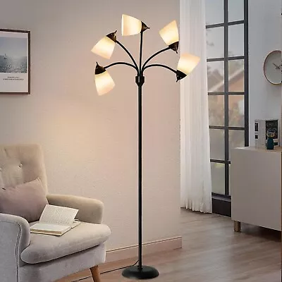 Modern 5  Head Metal Tree Floor Lamps With Adjustable Gooseneck Arms • $60.34