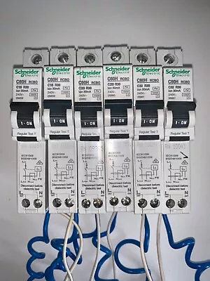 £24.99 • Buy Merlin Gerin Schneider C60H IC60H R30 RCBO 6a 10a 16a 20a 32a 40a 45a VAT REG'D