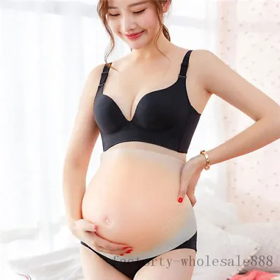 Silicone Fake Belly Artificial Fake Pregnancy Babies Tummy Pregnant Bumps Shaper • £158.53