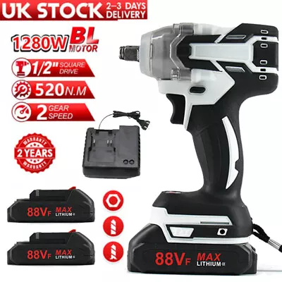 Brushless Cordless Electric Impact Wrench Drill Gun Ratchet Driver For Makita • £22.59