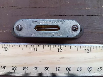 Vintage Millers Falls Co. Level Cast Iron 2 1/2  Bubble / Spirit Level 1890 • $21.99