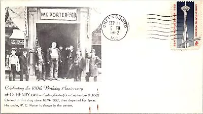 1962 - 100th Bday Anniversary Of O. Henry - Greensboro NC - F34937 • $3.99