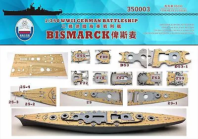 Shipyard 1/350 350003 Wood Deck German Bismarck For Revell • £20.16