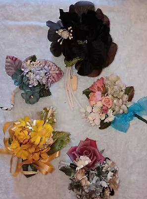  Vtg Millinery Flower Corsage Lot Of 5 • $9.88