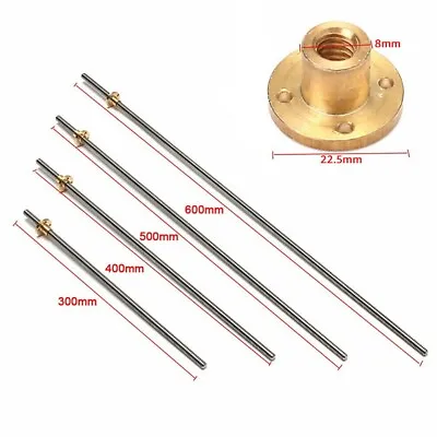 Screw Brass Nut With Brass Nut Screw Rod T8 Lead Screw Trapezoidal Lead • $10.32