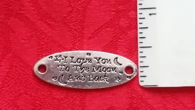 I Love You To The Moon And Back Charm Bracelet Connector - Necklace - Family • $0.99