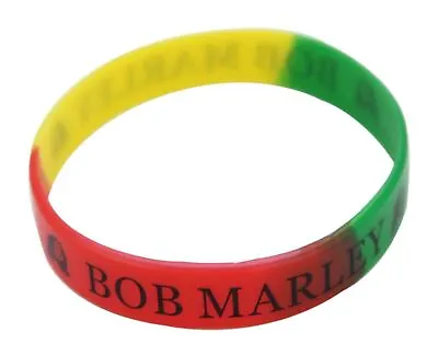 Bob Marley Rasta Reggae Music Silicone Wristband • £3.45