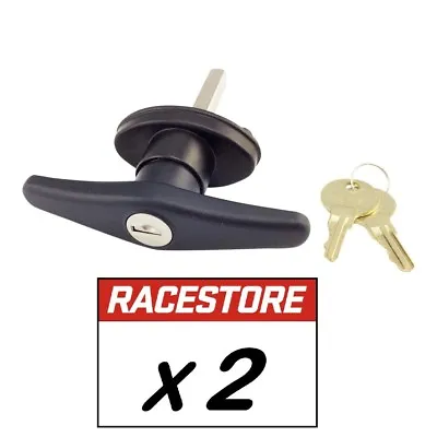 $53.95 • Buy CANOPY T LOCK HANDLE Rear Fixing BLACK - 2 PACK - Keyed Alike, For Ute Canopies