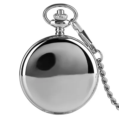 Luxury Gold Smooth Case Skeleton Pocket Watch Mechanical Watch Double Hunter • $13.29