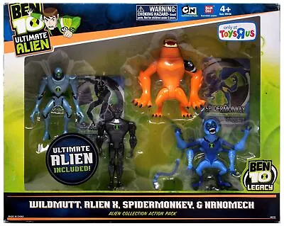 Ultimate Alien Wildmutt Alien X Spidermonkey & Nanomech Action Figure 4-Pack • $229.99