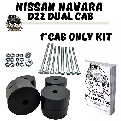 Nissan Navara D22 Dual Cab 25mm Body Lift Kit - Cab Only (no Tray) • $118.75