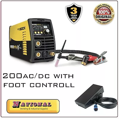 Tig Welder 200X AC/DC X-Series  With Foot Controller Bossweld 692200FOOT • $1560