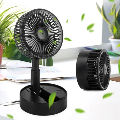 $13.80 • Buy Foldable Mini Desk Fan Portable Table Desktop Fan 3 Speeds USB Rechargeable