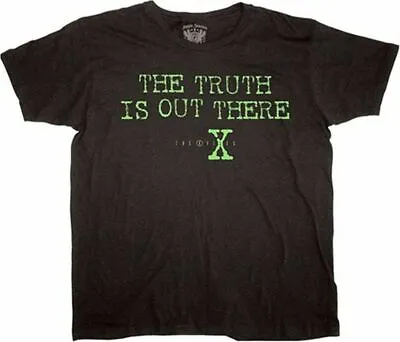 Adult Men's The X Files TV Show The Truth Is Out There Black T-Shirt Graphic Tee • $21.95