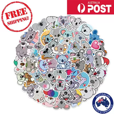 50pcs Koala 2 Australian Animal Stickers Decal Note Skateboard Waterproof Laptop • $4.99