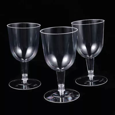 8pcs Plastic Wine Glasses 6oz Disposable Cups For Weddings & Picnics • $10.97