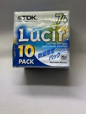 TDK LUCIR Blank Minidiscs 10 Mini Discs  MD For Recording & Storage Case • £49.99