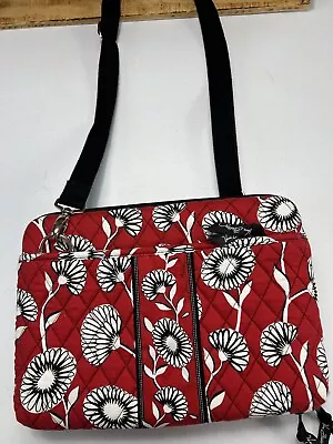 Vera Bradley Hard Case Quilted Padded Ipad Tablet Crossbody Red Black White • $14.96