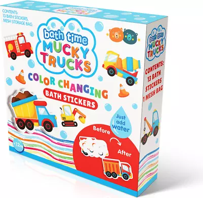 Buddy & Barney - Colour Changing Bath Stickers - Mucky Trucks From Tates Toyw... • $21