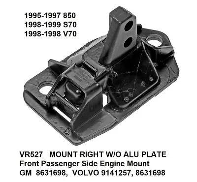 ENGINE MOUNT For Volvo V70 S70 850  Front Passenger Side Motor Mount 9141257 • $29.92