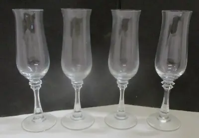 $15.99 • Buy 4 Vintage Clear Glass 8 1/4  Champagne Flutes