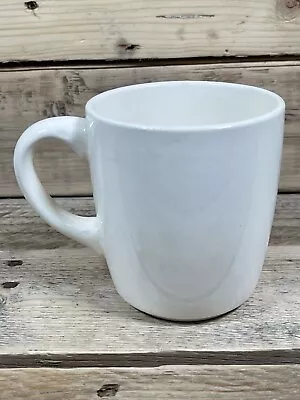 White Diner Mug USA Large Wide Restaurant Heavy Solid Thick Coffee Cup Vintage • $10.99