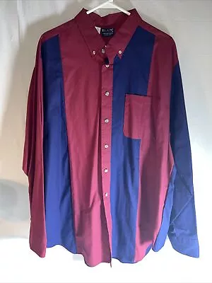 VINTAGE Blair Western Shirt Mens XXL Blue/Red Made In USA • $25.50