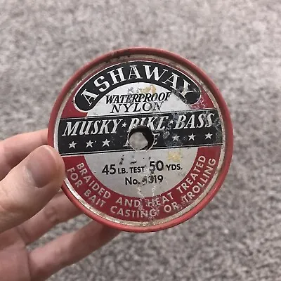 Vintage Fishing Line Spool Ashaway Braided Waterproof Nylon For Casting Trolling • $3