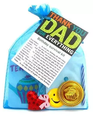 65th 70th 75th  BIRTHDAY PRESENT SURVIVAL KIT FUN NOVELTY GIFT CARD KEEPSAKE • £3.85