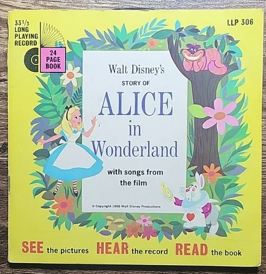 £3.99 • Buy Disney - Story Of Alice In Wonderland Read-Along 1966 7  33rpm LP And Storybook