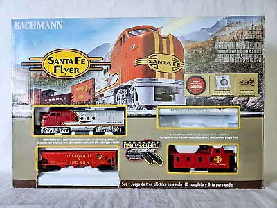 Vtg Bachmann HO Santa Fe Flyer Train Set 00647 E-Z Track System Box No Gondola • $69