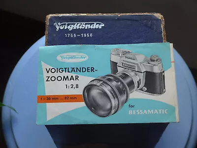 Vintage Voigtlander - Zoomar Lens 1:28 For Bessamatic Camera - Made West German • $2600