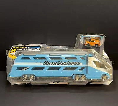 Micro Machines Mini Vehicle Hauler Series 4 Toy Blue W/ Exclusive Car Open Box • $17.33