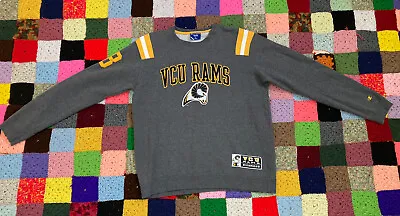 VCU Rams Sweatshirt Champion Virginia Commonwealth Large Gray Embroidered Elbows • $21.65