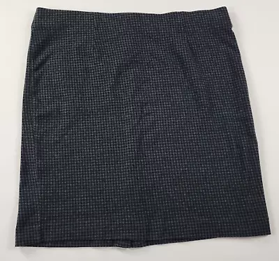 J Jill Skirt Womens XL Black Gray Check Ponte Pencil Stretch Soft Knit • $18.99