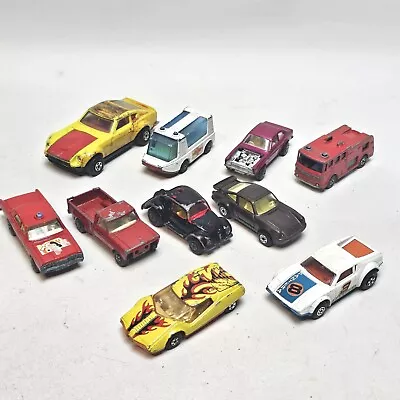 10 Matchbox Superfast  Diecast Cars Job Lot Bundle Vintage Played With Condition • $15.79