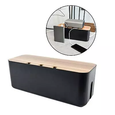 Cable Management Box With Cover Organizer Desk Wall-mounted TV Video Games • £17.41