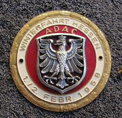 Massive Adac Eagle Car Badge Bmw Mercedes Mb Vw Porsche 365 Germany 1958 58 • $258