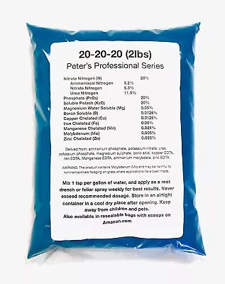 Peter’s Professional 20-20-20 General Purpose Fertilizer With Micronutrients • $11.99