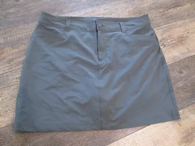 Eddie Bauer Adventurer 2.0 Mini Skort Womens 14 Storm Repel UPF 50 Gray • $9