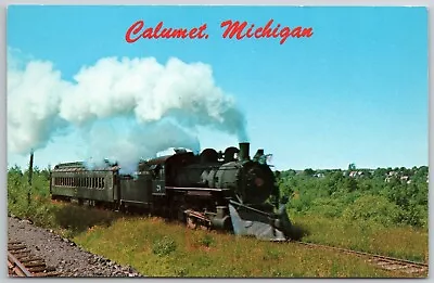 $5.99 • Buy Keweenaw Central Steam Train Calumet Michigan Postcard Vintage Railroad 