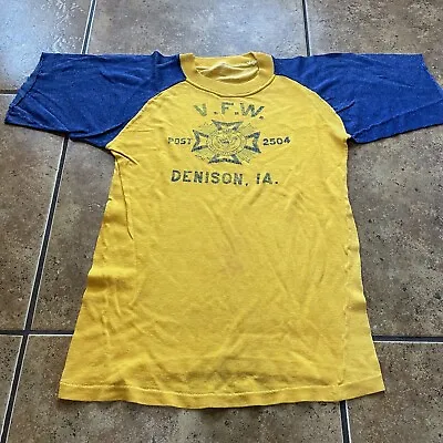 VTG 50s Durene Jersey Shirt VFW 2504 Large Americana Rare Football 1940s • $99.95