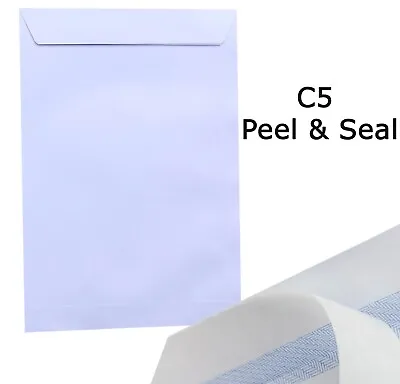 10x C5 Plain White Envelopes Peel And Seal A5 Postal Large Letter High Quality • £3.89