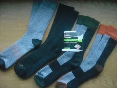 Mens NWT Dickies Crew Boot Socks BIG TALL 4prs Mid-Weight Gray Trekker XL(12-15) • $16.90