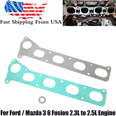 1/8  Engine Intake Manifold W/ Gasket Seal For Mazda 3 6 Ford Fusion 2.3 To 2.5 • $17.99