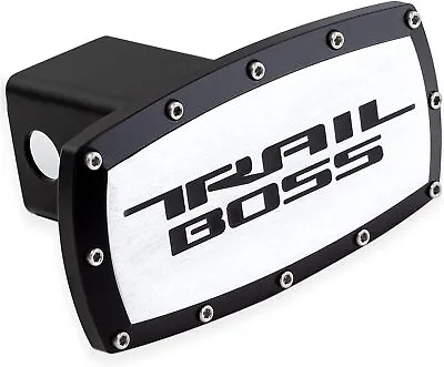 Chevrolet Trail Boss Engraved Black Trailer Tow Hitch Cover Official Licensed • $55.95