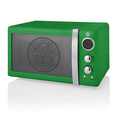 Swan Celtic Retro 800W Digital Microwave 20L Green 5 Power Levels • £59.99